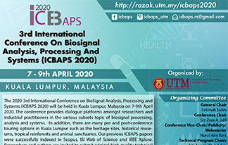 3rd International Conference on BioSignal Analysis, Processing and Systems (ICBAPS 2020)